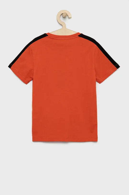 Παιδικό βαμβακερό μπλουζάκι EA7 Emporio Armani πορτοκαλί