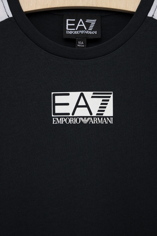 Дитяча бавовняна футболка EA7 Emporio Armani  100% Бавовна