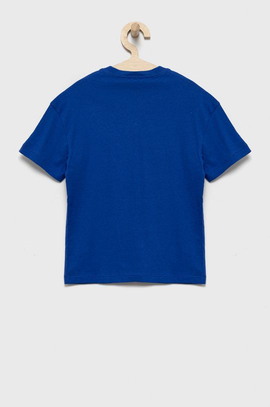 EA7 Emporio Armani tricou de bumbac pentru copii albastru metalizat