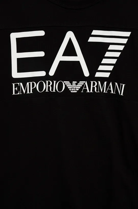 EA7 Emporio Armani t-shirt bawełniany dziecięcy czarny