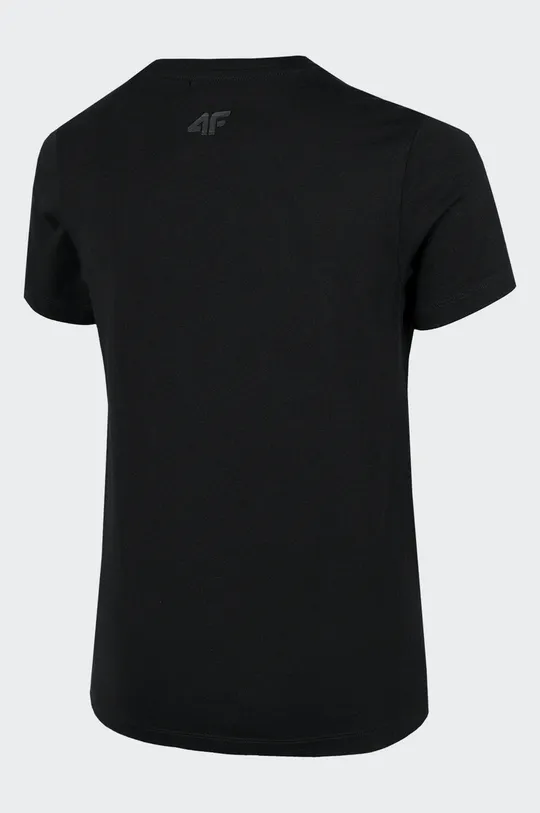 чорний Дитяча бавовняна футболка 4F