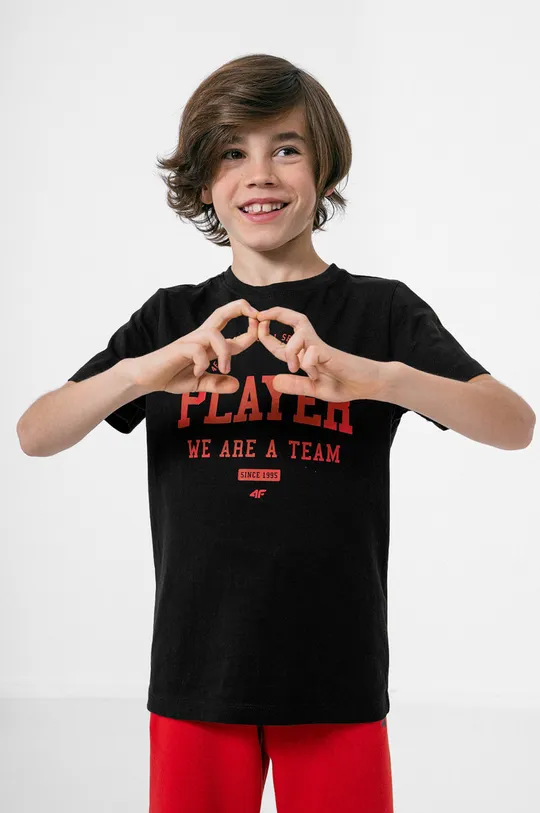 μαύρο Παιδικό μπλουζάκι 4F Για αγόρια