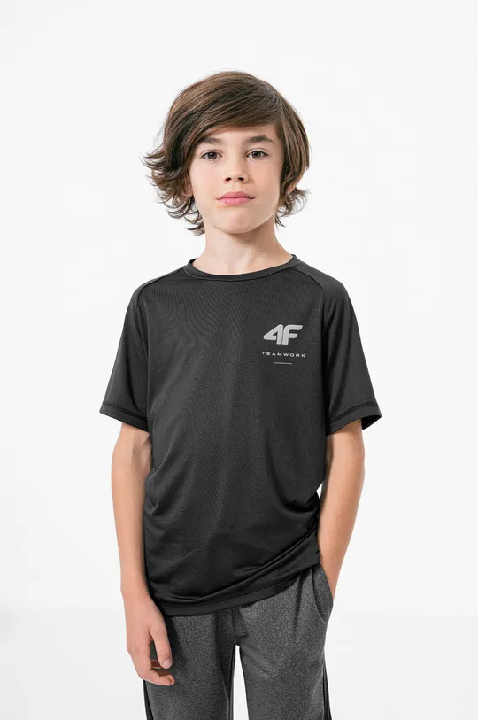 чёрный Детская футболка 4F Для мальчиков