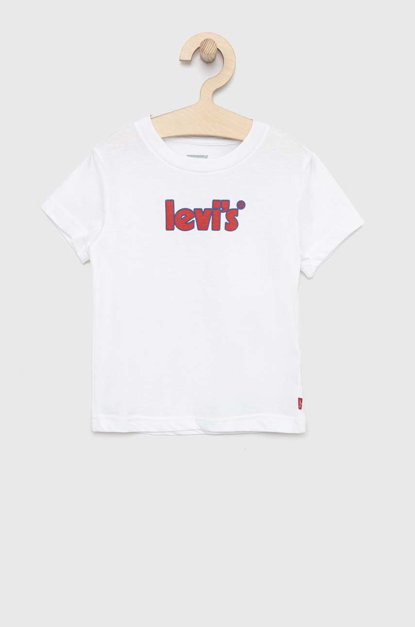 bílá Dětské bavlněné tričko Levi's Chlapecký