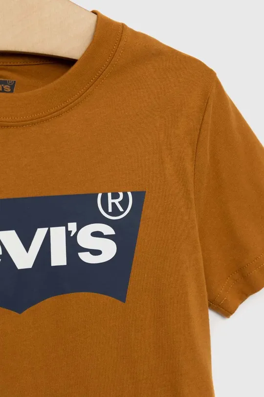 Otroška bombažna kratka majica Levi's  100 % Bombaž