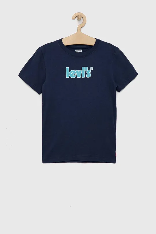 тёмно-синий Детская хлопковая футболка Levi's Для мальчиков
