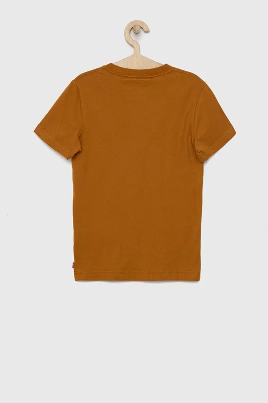 Levi's t-shirt bawełniany dziecięcy brązowy