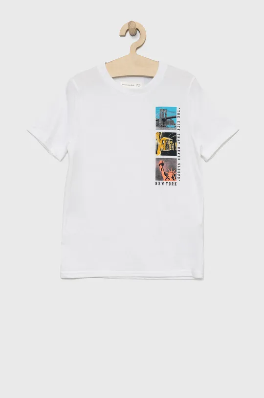 biały Abercrombie & Fitch t-shirt dziecięcy Chłopięcy