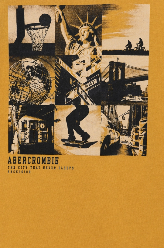 żółty Abercrombie & Fitch t-shirt dziecięcy