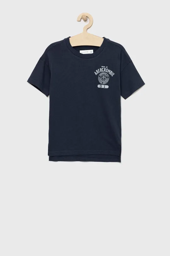 niebieski Abercrombie & Fitch t-shirt bawełniany dziecięcy Chłopięcy