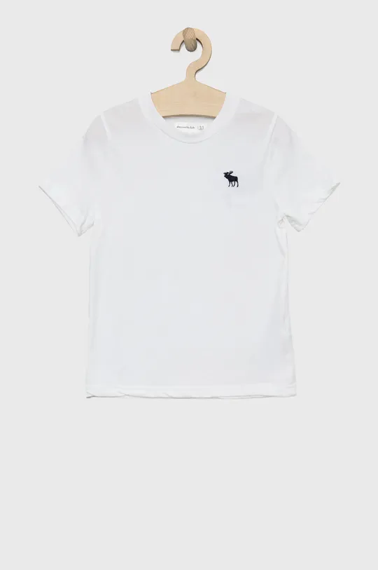 bela Otroška kratka majica Abercrombie & Fitch Fantovski