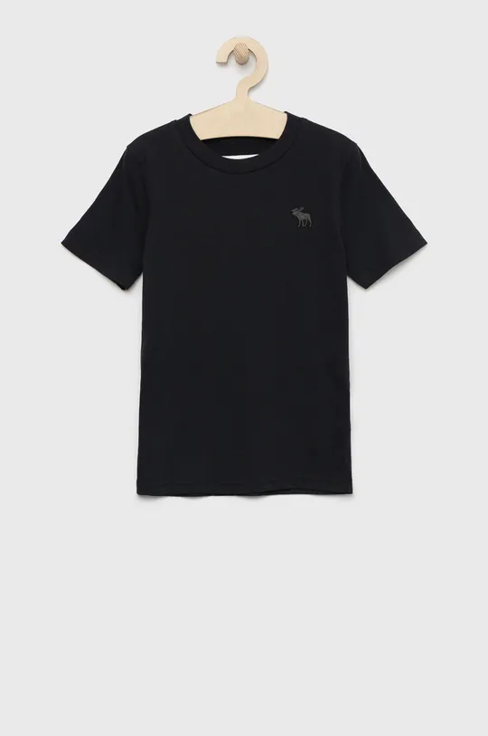 črna Otroška kratka majica Abercrombie & Fitch Fantovski