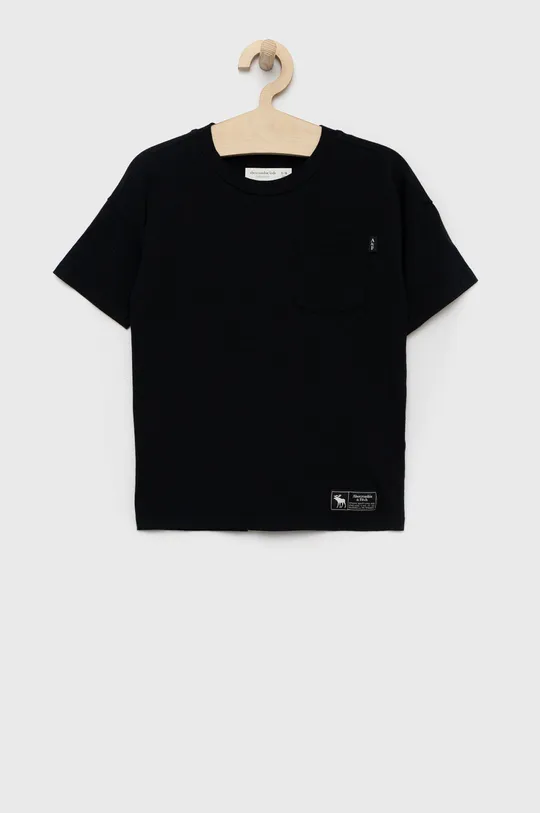 μαύρο Παιδικό βαμβακερό μπλουζάκι Abercrombie & Fitch Για αγόρια