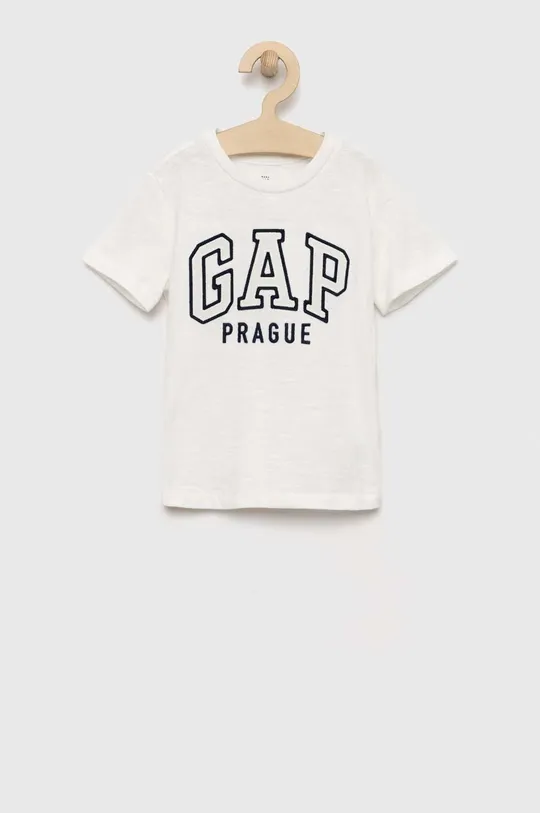 biały GAP t-shirt bawełniany dziecięcy Chłopięcy