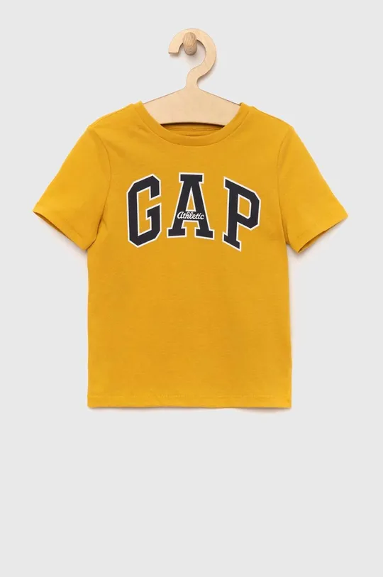 žlutá Dětské bavlněné tričko GAP Chlapecký