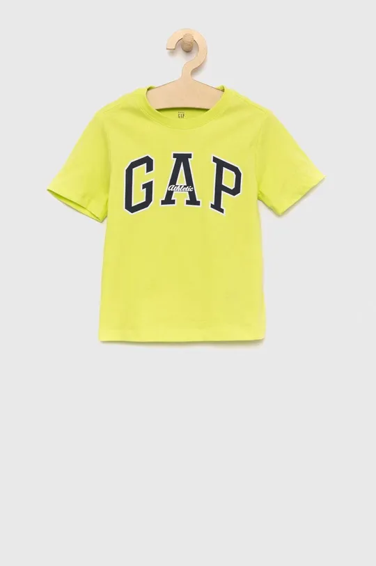 πράσινο παιδικό βαμβακερό μπλουζάκι GAP Για αγόρια