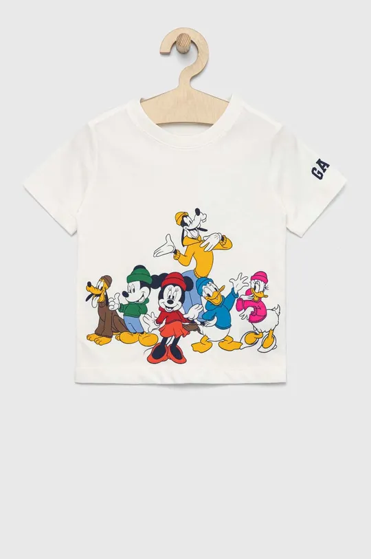 biały GAP t-shirt bawełniany dziecięcy x Disney Chłopięcy