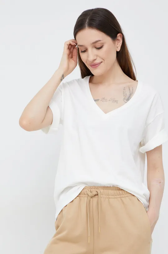 λευκό Βαμβακερό μπλουζάκι Vero Moda