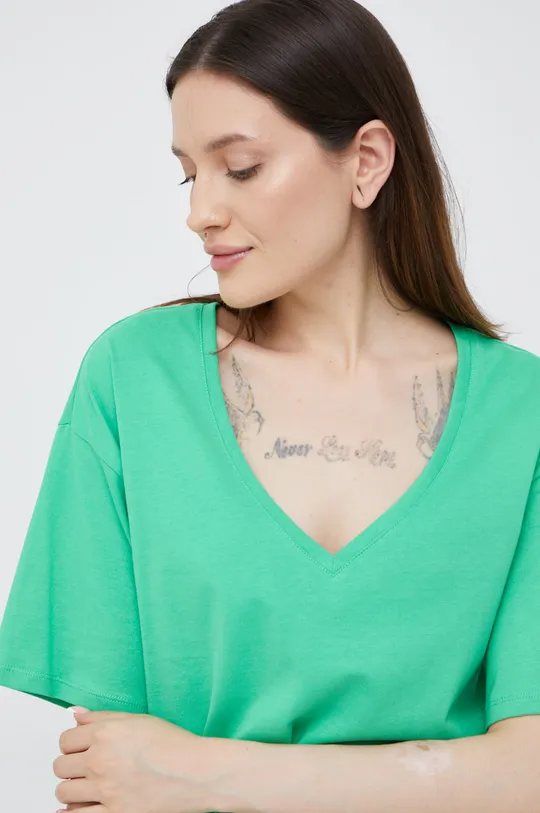 zelená Bavlnené tričko Vero Moda