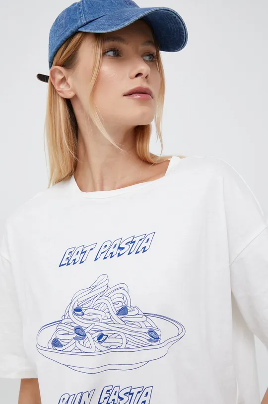 biela Bavlnené tričko Vero Moda Dámsky