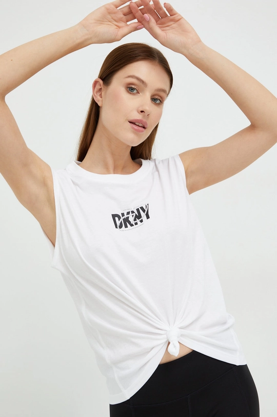 biela Bavlnený top Dkny