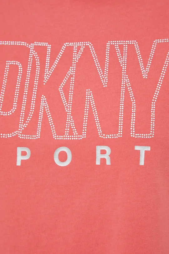 różowy Dkny t-shirt bawełniany