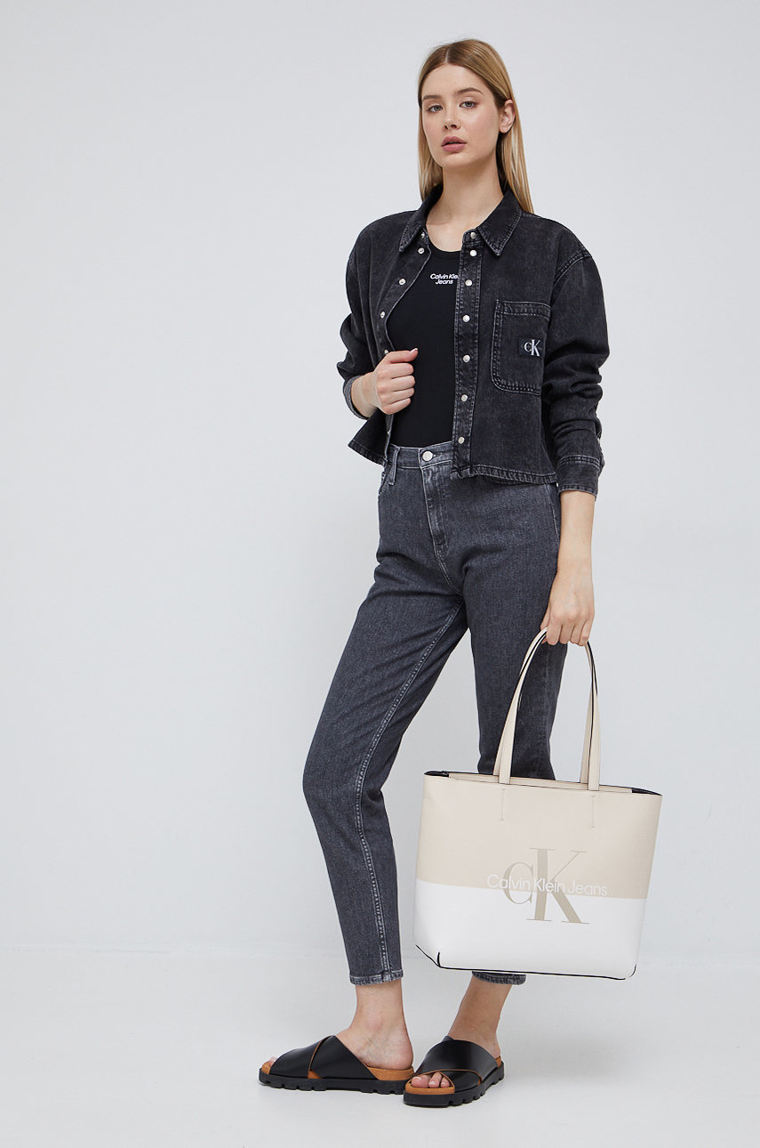 Топ Calvin Klein Jeans женский цвет чёрный | ANSWEAR.ua