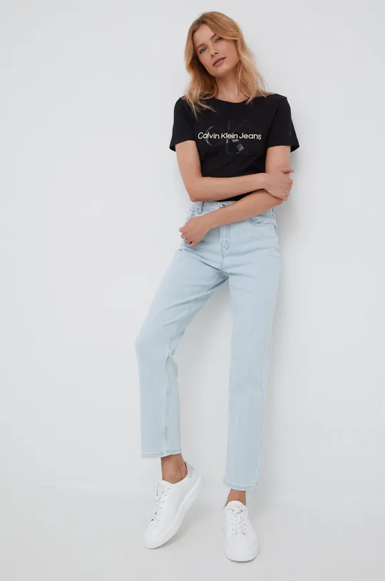 Calvin Klein Jeans t-shirt bawełniany J20J218996.9BYY czarny