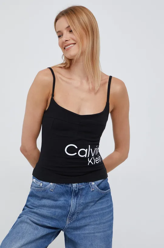 černá Top Calvin Klein Jeans Dámský