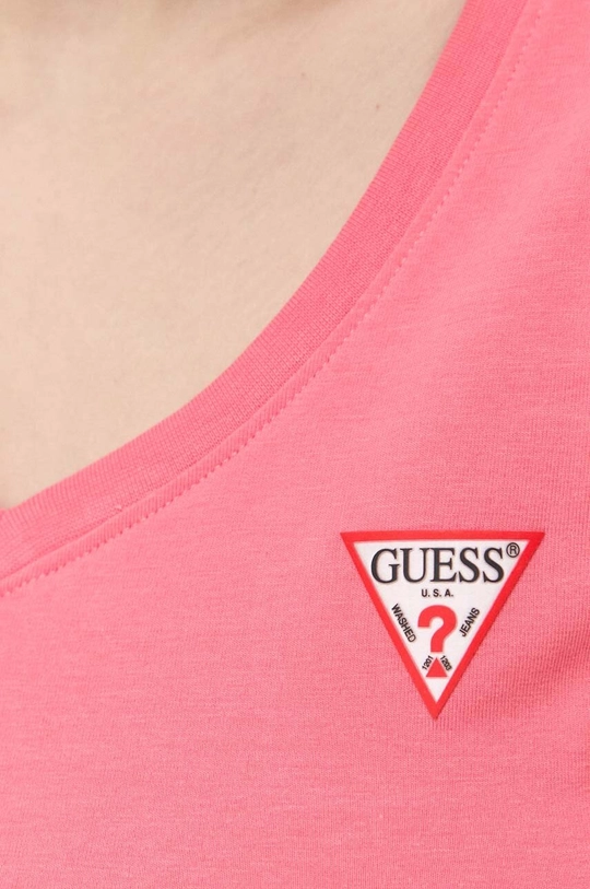 ροζ Μπλουζάκι Guess