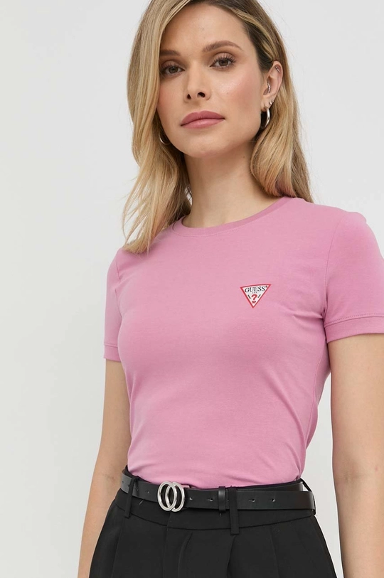 różowy Guess t-shirt