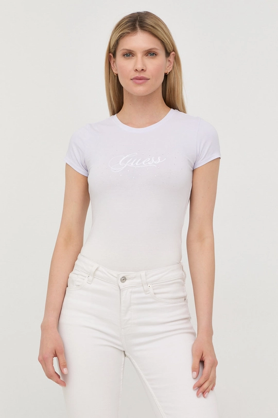 Guess t-shirt fioletowy