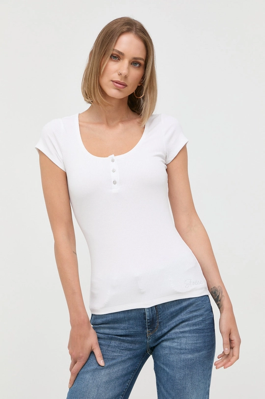 fehér Guess t-shirt KARLEE