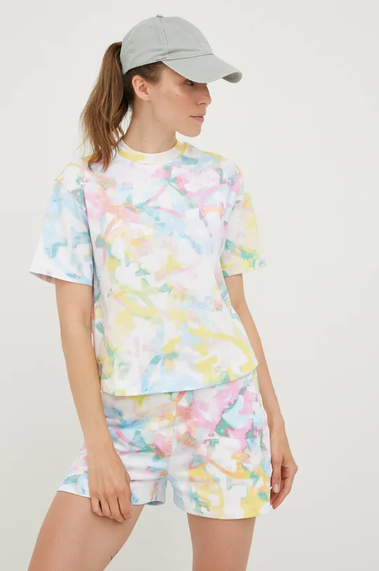 πολύχρωμο Βαμβακερό μπλουζάκι Guess Γυναικεία