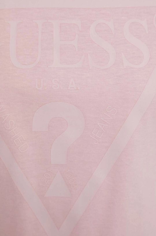 różowy Guess t-shirt bawełniany ADELE