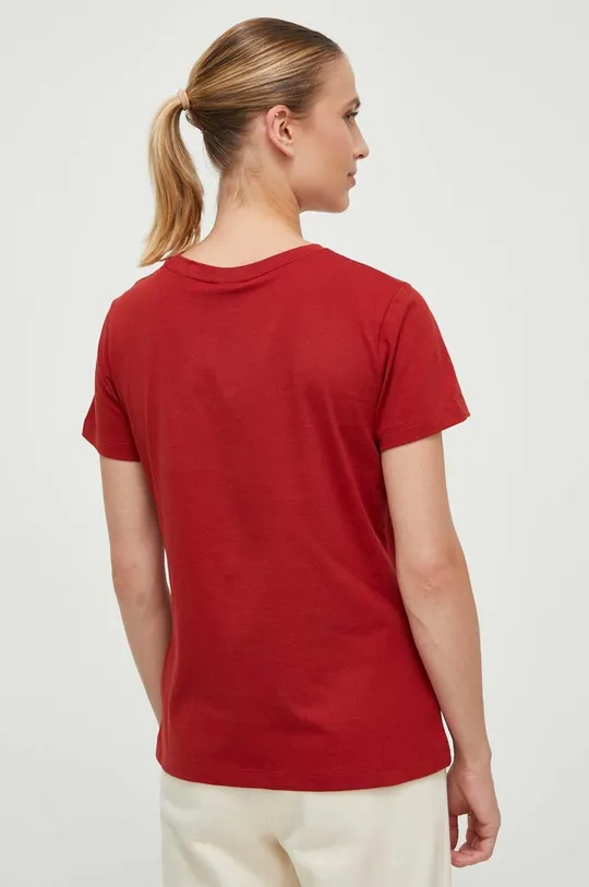 Guess t-shirt bawełniany ADELE czerwony