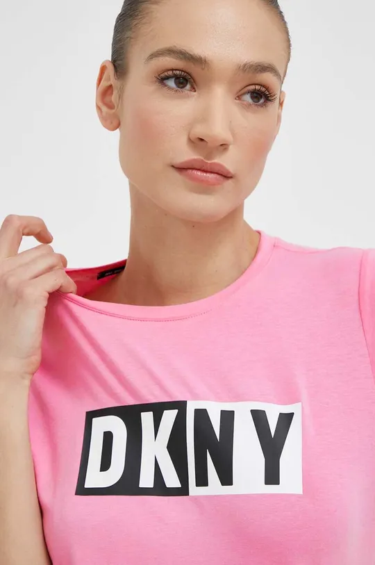 ροζ Μπλουζάκι DKNY