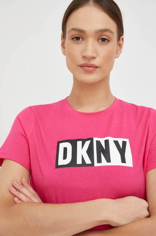 ροζ Μπλουζάκι DKNY