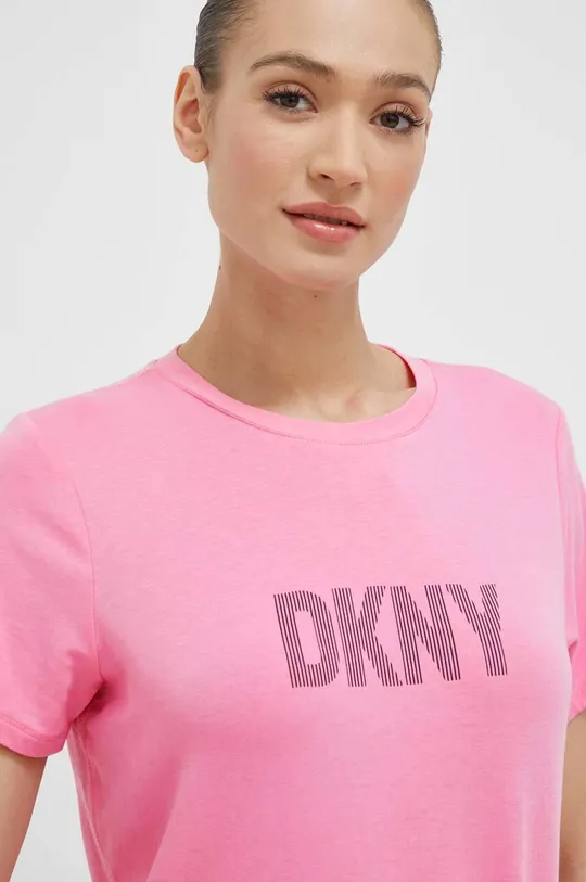 ροζ Μπλουζάκι DKNY