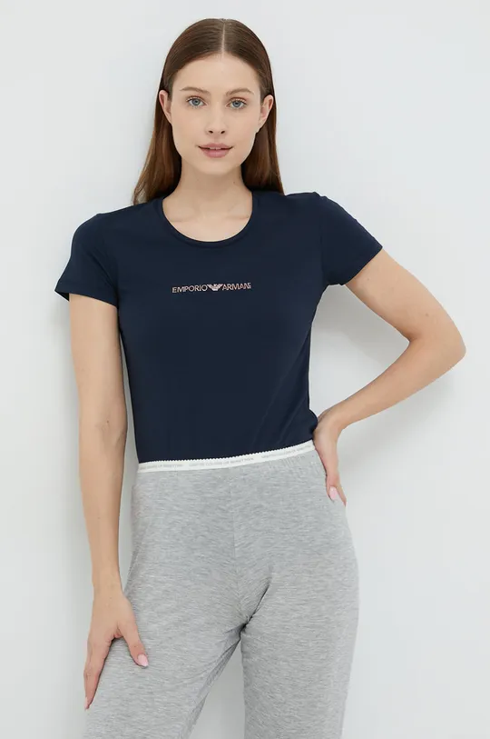granatowy Emporio Armani Underwear t-shirt Damski