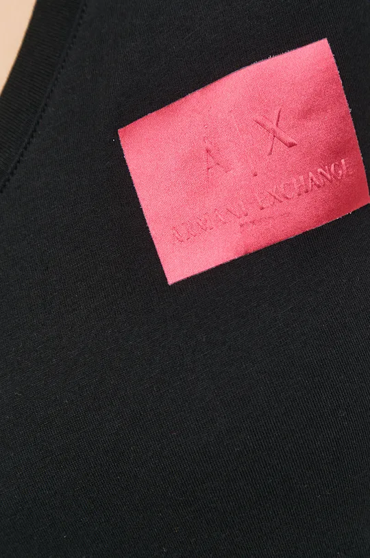czarny Armani Exchange t-shirt bawełniany 6LYT10.YJCHZ
