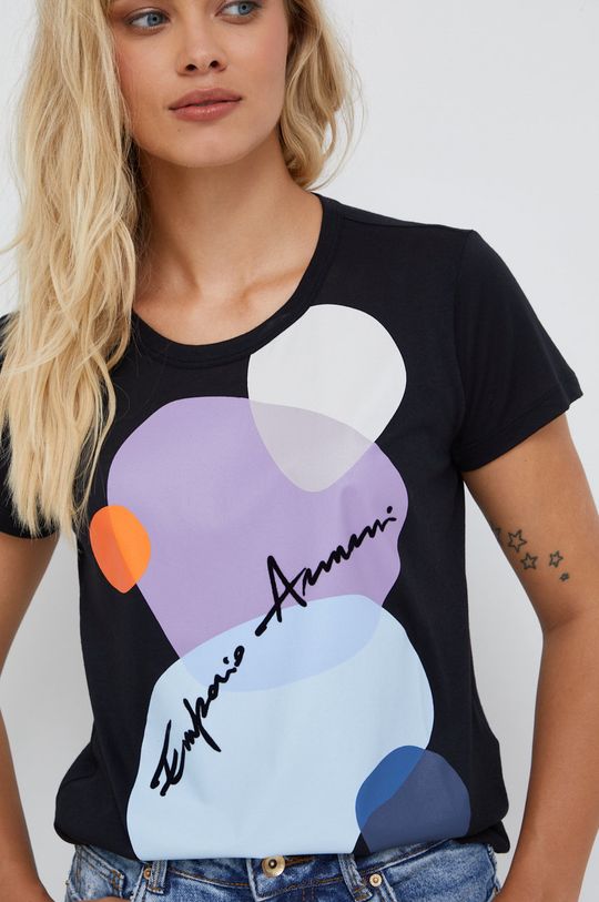 Emporio Armani t-shirt 6L2T7V.2JTAZ damski kolor czarny | Answear.com