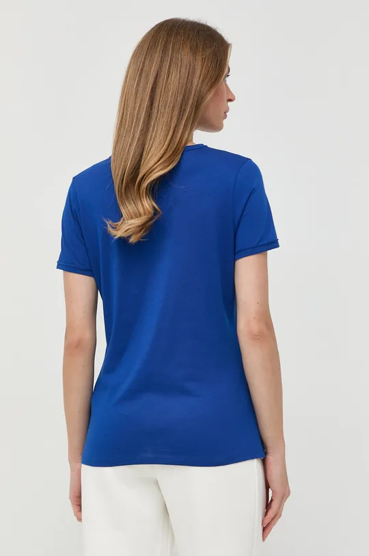 Βαμβακερό μπλουζάκι BOSS μπλε