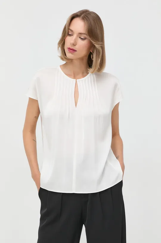 λευκό Μεταξωτή μπλούζα BOSS Γυναικεία