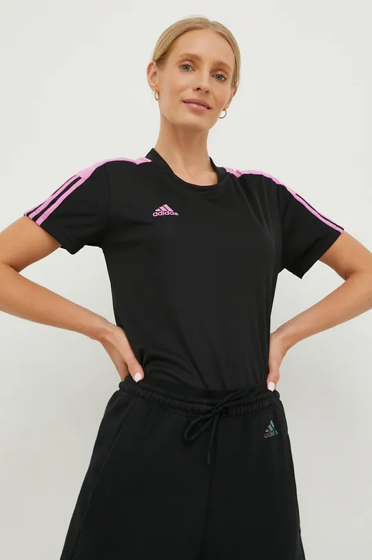 μαύρο Μπλουζάκι προπόνησης adidas Performance Tiro Γυναικεία
