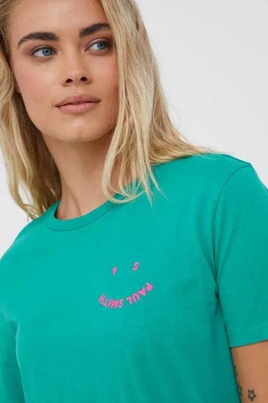 πράσινο Βαμβακερό μπλουζάκι PS Paul Smith Γυναικεία