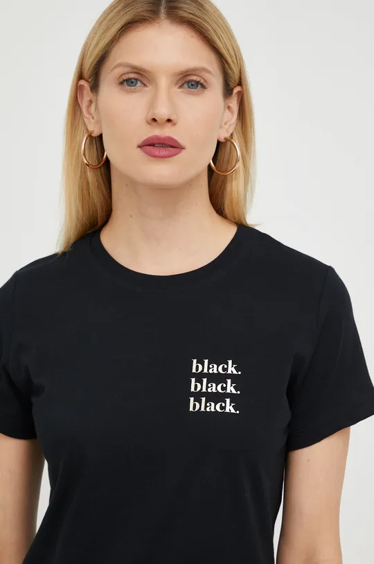 μαύρο Βαμβακερό μπλουζάκι Marella Γυναικεία