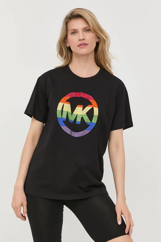 czarny MICHAEL Michael Kors t-shirt bawełniany MU250T397J