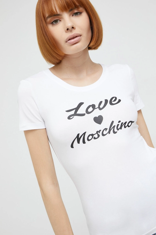 bijela Majica kratkih rukava Love Moschino Ženski