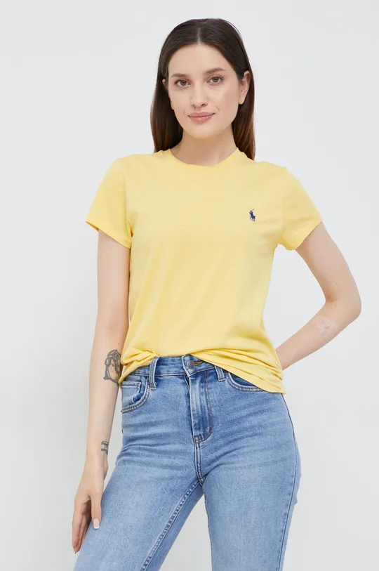 żółty Polo Ralph Lauren t-shirt bawełniany 211847073027